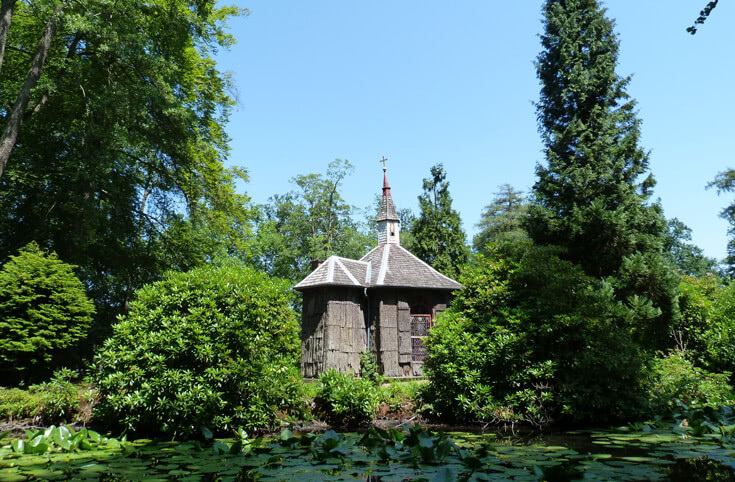 Foto (Inselkapelle Wildpark Englischer Garten Eulbach bei Michelstadt und Vielbrunn im Odenwald)